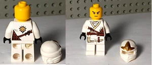 LEGO Ninjago White Ninja ZANE ZX Gold Helmet Star Side Scabbard Outfit & Hat - Picture 1 of 1