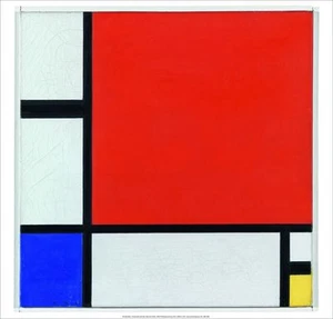 PIET MONDRIAN - Composition with Red, Blue, Yellow ART PRINT Poster 19.5x19.5 - Picture 1 of 1