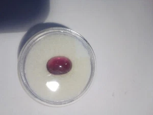 1 echter Rubellit oval cab ca. 3,47ct ca.10,9x7,6 mm small natural inclusions - Bild 1 von 4