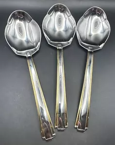 Oneida Stainless Flatware GOLDEN ETAGE Large Serving Spoon Spoons Lot of 3 - Picture 1 of 8