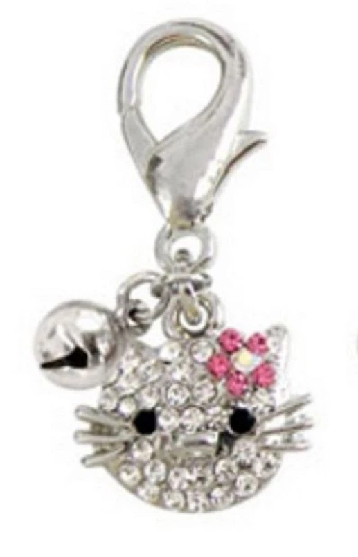 Dije Hello Kitty con cristales rosas para mascotas, tirador de cremallera, bolsos, etc. Foto 1 de 1