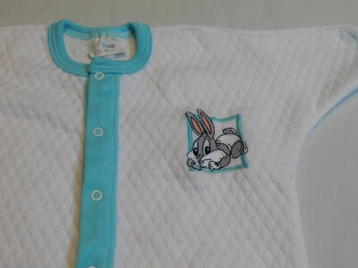 VINTAGE LOONEY TUNES BABY SLEEPER BABY LOONEY TUNES LOVABLES BUGS BUNNY QUILTED - Image 1 of 4