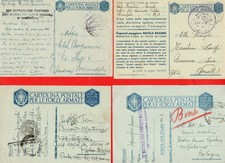 FRANCHIGIA - LOTTO DI 12 pz. -2^ GUERRA-tutte viaggiate- vedi foto e descrizione