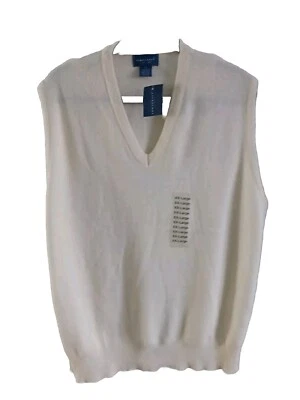 Vintage Towncraft Mens Sweater Vest, NWT, Size XXL, Cream Colored - Image 1 of 4