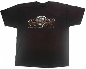 HARLEY DAVIDSON vintage MOTORCYCLE t shirt JOKER LOGO DANBURY Connecticut CT M/L - Picture 1 of 9