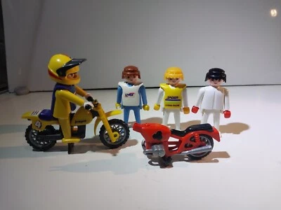 Playmobil / Motorcross Jumper + Rider - Figures and Parts (No Engine On Bike) - image 1 of 4