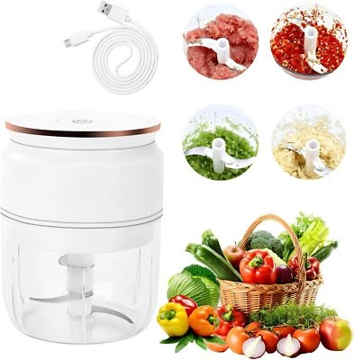 300ML Zerkleinerer Gemüseschneider Zwiebelschneider Obst Fleisch Nüsse Universal - Bild 1 von 4