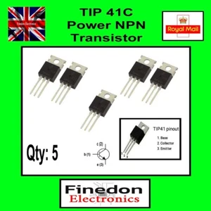 Transistor di alimentazione 5 quantità TIP41C NPN (TO-220) - TIP41 venditore Regno Unito - Foto 1 di 3