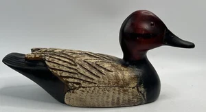 Leo Koppy Signed Wooden Red head duck decoy glass eyes - Picture 1 of 10