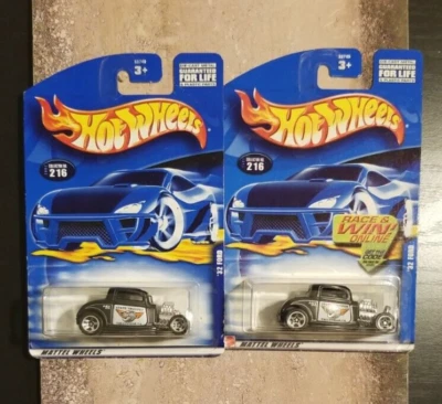 Hot Wheels 1932 Ford 1:64 Diecast Car 53745 State Trooper Talluville CA Lote de 2 Foto 1 de 2