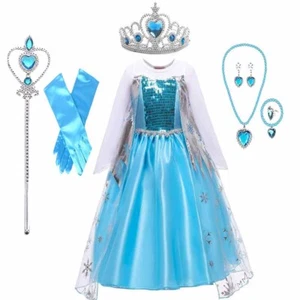 Costume Toddler Snow Queen Princess Role Cosplay Girls Dress up Dress for Girls - Picture 1 of 7