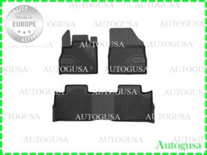 NEW LHD BLACK RUBBER FLOOR MATS LINERS ALL WEATHER FOR RENAULT ESPACE 2015-2022 - Picture 1 of 4