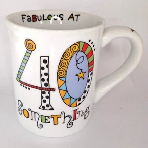 Fabulous at 40 Something Large Mug Ceramic - Classic Novelty Cup - Picture 1 of 5