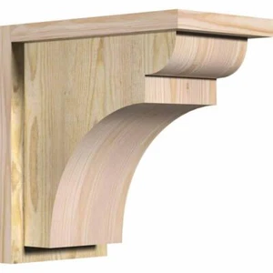 Ekena Millwork Corbels 14"Hx8"Wx14"D Interior/Exterior Wood Douglas Fir Beige - Picture 1 of 7