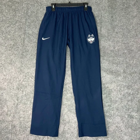 UCONN Huskies Mens Pants Small Nike Navy White Track Pants Ankle Zip NCAA Sports Cover
