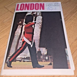 LONDON MAPS AND INFORMATION Book 1966 56 pages with LARGE MAP of LONDON - Picture 1 of 11
