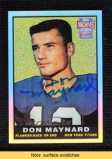 2001 Topps Archives Reserve Rookie Reprint Don Maynard #ARA-DMA Auto HOF READ