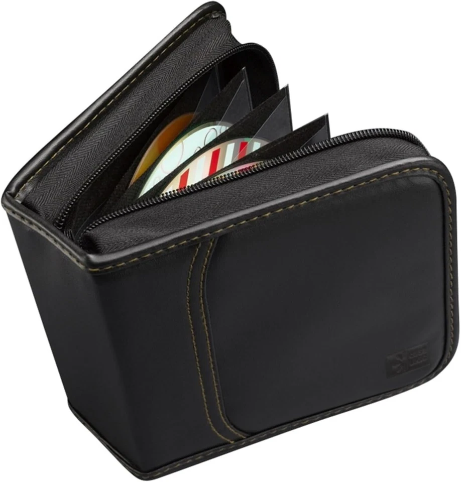 Case Logic KSW-32 Koskin CD Wallet-Holds 32 Discs - Notes - Faux Leather (Black) - Image 1 of 3