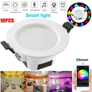 10PCS Smart Bluetooth APP Control LED Downlight 9W 5W Recessed Ceiling Spotlight - Picture 1 of 16