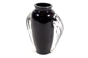 Twos Company Hand Blown Glass Mini Vase Amethyst Twisted Transparent Art Glass - Picture 1 of 7