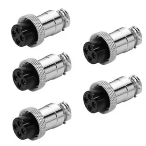 5PCS 4Pin Round Microphone Connector for Icom Yaesu Alinco Kenwood Radio - Picture 1 of 1