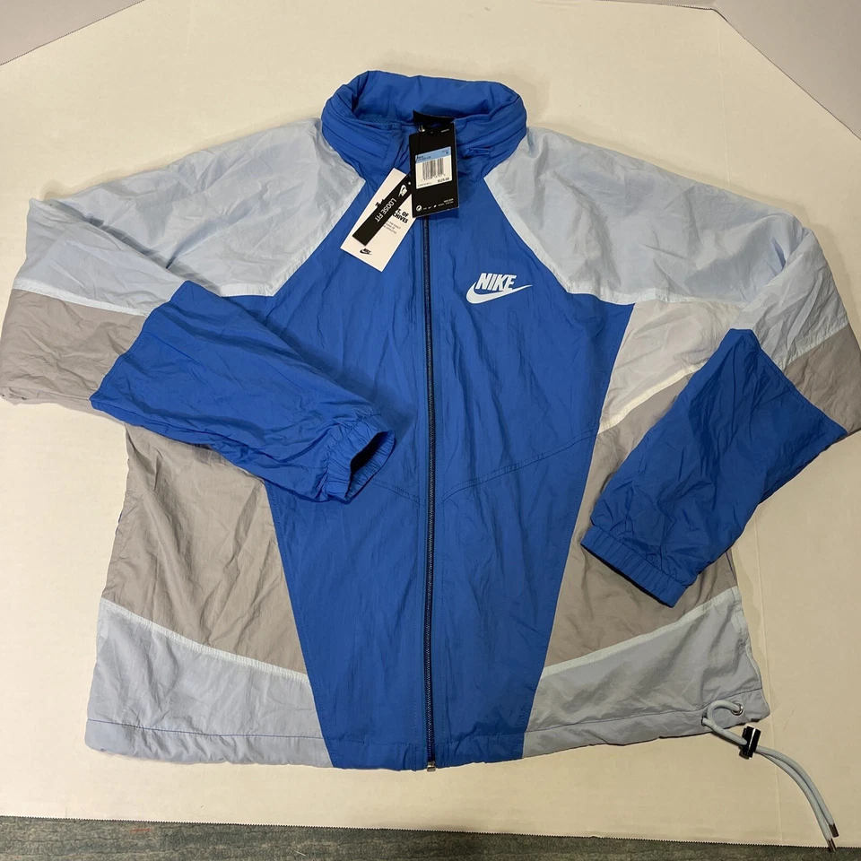 Nike Sportswear Men's Size Small Hooded Woven Windrunner Jacket Blue Ar1869 406