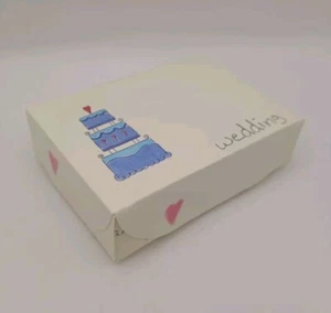 Pack Of 8 Single Slice Luxury Cake Boxes Wedding Party Box Cakes Food Favours - Picture 1 of 5