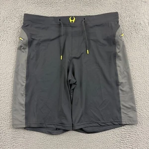 Hylete Shorts Mens 2XL Gray Drawstring Pockets Stretch Athletic Gym Crossfit 12" - Picture 1 of 10