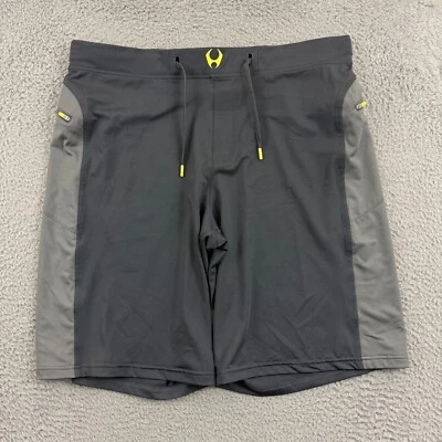 Hylete Shorts Mens 2XL Gray Drawstring Pockets Stretch Athletic Gym Crossfit 12" - Image 1 of 4