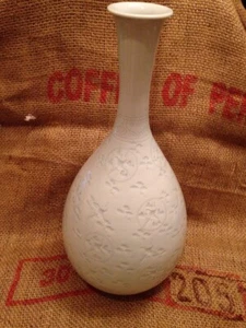 Vintage Goryeo große koreanische leichte Celadon fliegender Kran Motiv Vase 16,5"" graviert - Bild 1 von 12