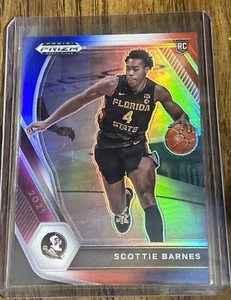 2021 Prizm Draft Picks Red White Blue Prizm Scottie Barnes #6 Rookie - Picture 1 of 2