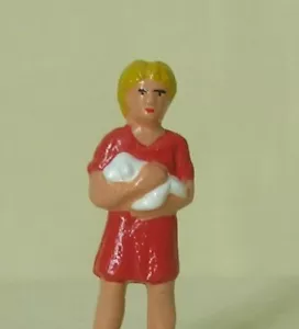 Farm Girl with Puppy, Standard/G scale model train display layout figure - Picture 1 of 3