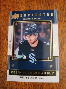 Matty Beniers Seattle Kraken 2023-24 Upper Deck 1 Honor Roll #HR-2