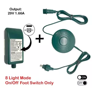 Set Adapter DC 29V 1.66A + Power Cord Foot Switch 1/2in Plug 6Ft - 8 LIGHT MODE - Picture 1 of 11