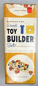 (incomplete) Vintage playskool Lincoln log wood toy builder set - Picture 1 of 5