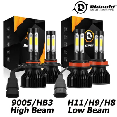 BRIGHTEST 9005 H11 LED Headlight Kit High+Low Beam 6000K White 38000LM US STOCK - Image 1 of 4