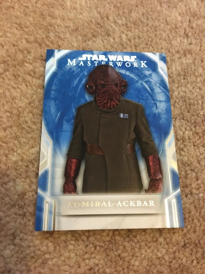 2018 Star Wars Masterwork Blue Parallel Base Card #81: Admiral Ackbar - Image 1 of 1