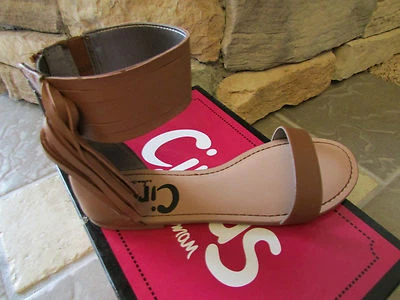 NEW CIRCUS SAM EDELMAN BAXTER COGNAC GLADIATOR SANDALS WOMENS 8.5 FREE SHIP - Image 1 of 4