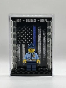 Collectible Force Pack Minifigure Display Case For Lego Police Back The Blue - Picture 1 of 3