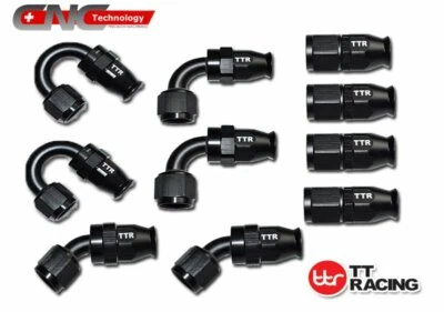 Aluminium PTFE Hose End Brake  Adaptor Swivel Set of 10 Fittings Kit - Image 1 of 4