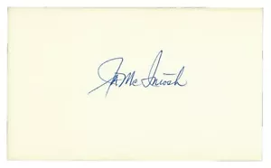 "San Diego Padres" Joe McIntosh Hand Signed 3X5 Card COA - Picture 1 of 2