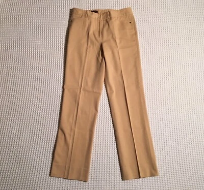 LORO PIANA Straight Leg Cotton Stretch Trousers Pants $725 Apricot IT 44 / US 8 - Image 1 of 4