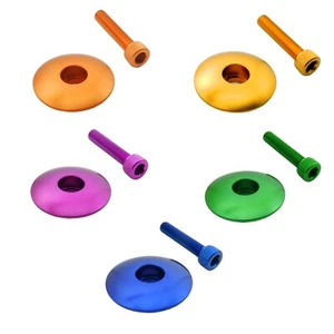 Ahead Top Cap & Bolt - Alloy Anodized [Gold/Orange/Purple/Blue/Green] - Picture 1 of 6