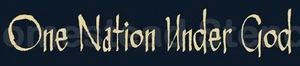 REUSABLE STENCIL 4909 A 4"x12" ONE NATION UNDER GOD- Primitive Font Stencils - Picture 1 of 1