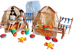 Disney Pocahontas Nakoma Dolls Powhatan Village Play Set Lot Incomplete - Bild 1 von 13