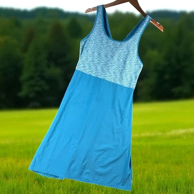 Vestido Smartwool M Mezcla de Lana Merino Azul Atlético Informal Correa Salón Resort Foto 1 de 4