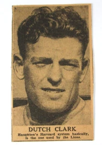 Vintage 1938 Newsprint Detroit Lions Dutch Clark Football Quarterback - Picture 1 of 1