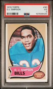 1970 Topps O. J. Simpson #90 PSA - Picture 1 of 2