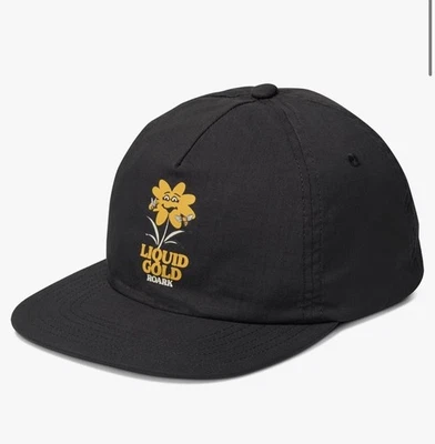Roark Liquid Gold 5 Paneles Unisex Sombrero Negro Gorra Ligera NUEVO Foto 1 de 3