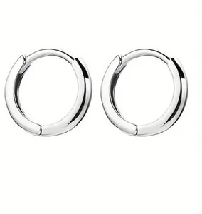 Boucles d'oreilles créoles argent 925 anneaux 11 mm - Imagen 1 de 1
